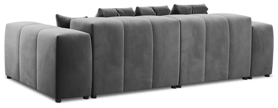 Szara aksamitna sofa 320 cm Rome Velvet – Cosmopolitan Design