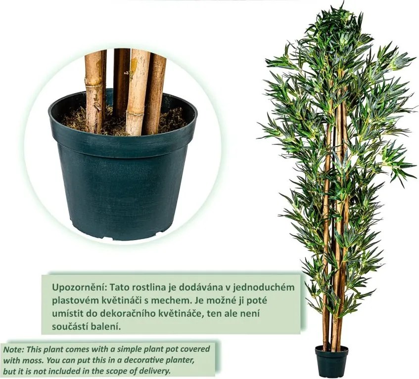Drzewko sztuczne dekoracyjne - Bambus 220 cm