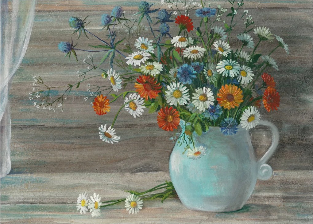 Obraz - Kwiaty polne, obraz olejny (70x50 cm)