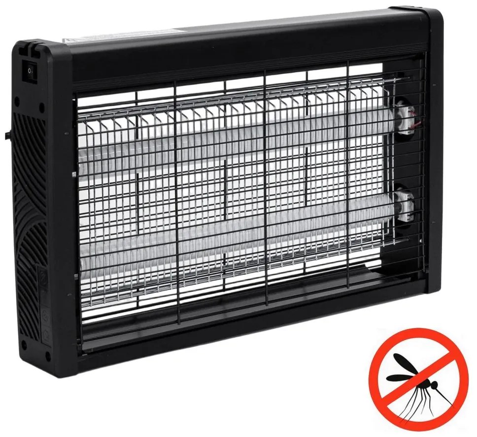 Brilagi - Elektryczny łapacz owadów 2xUV/18W/230V 100 m2 czarny