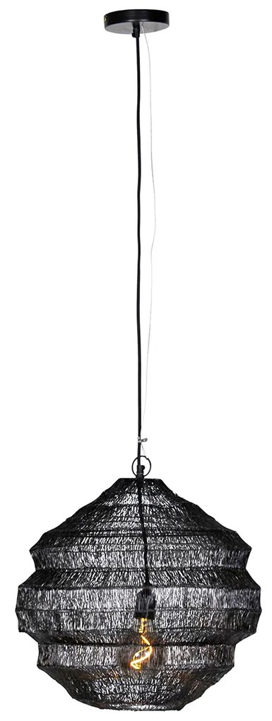 Orientalna lampa wisząca czarna 45 cm x 40 cm - VadiKolonialny Oswietlenie wewnetrzne