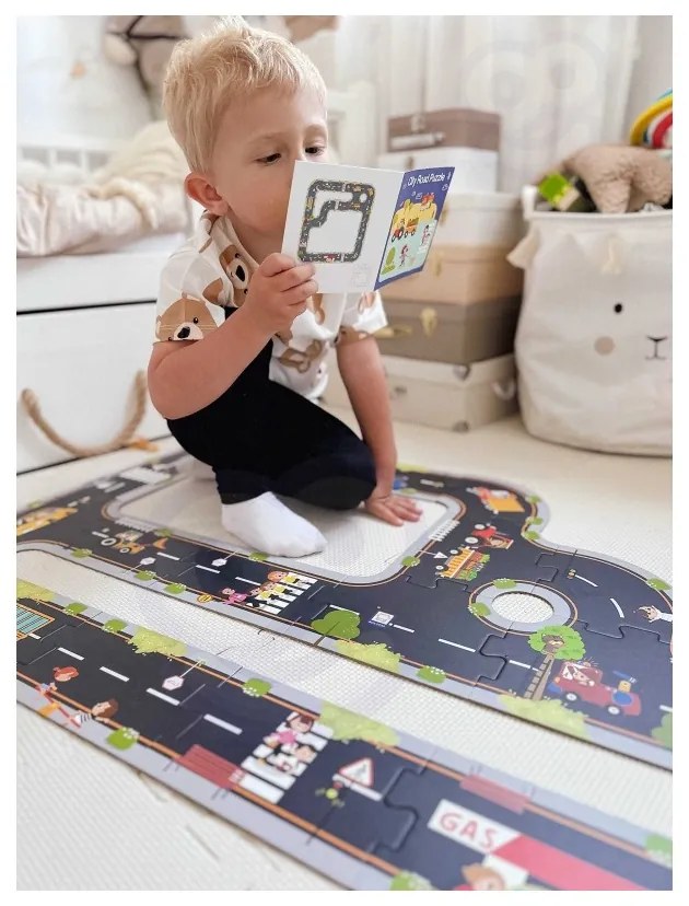 Tooky toy droga puzzle dla dzieci autostrada makieta 21 el. certyfikat fsc