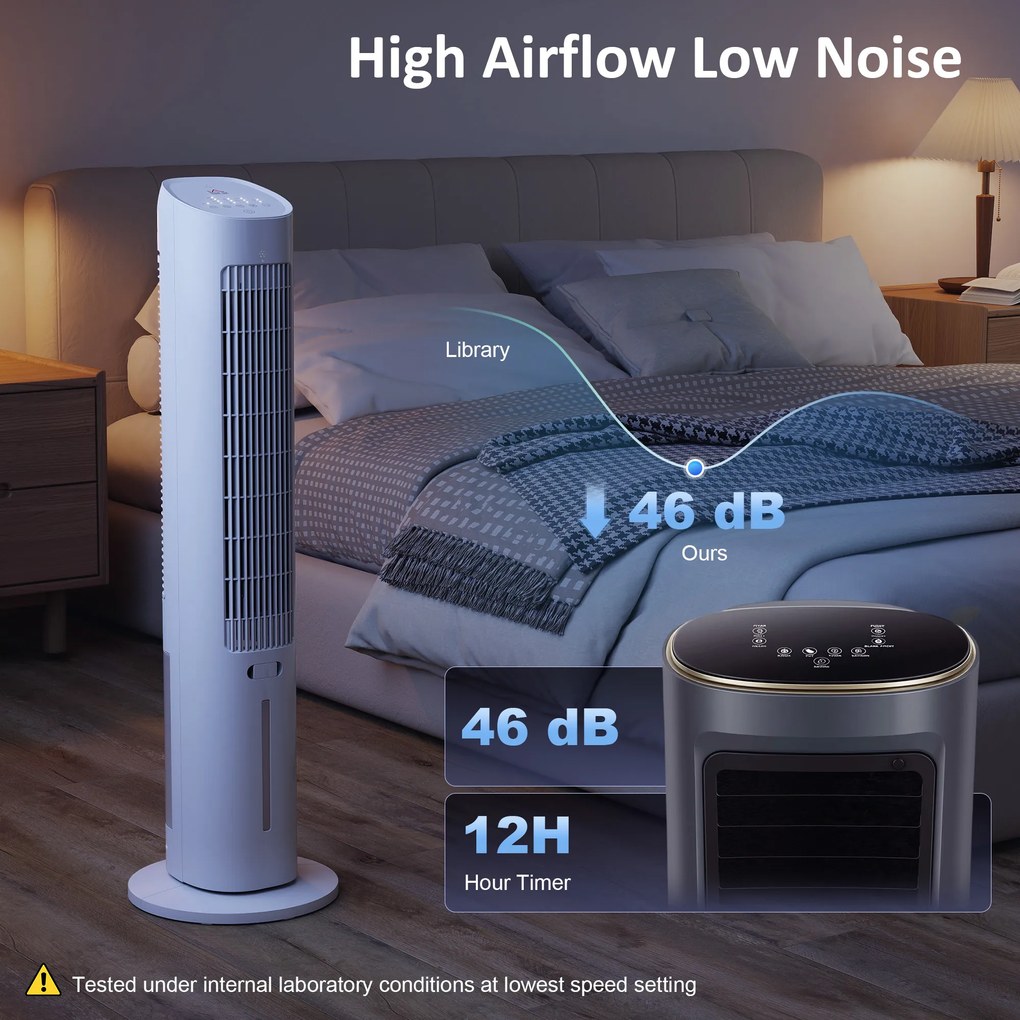 HOMCOM aircooler verdunstungskühler turmventilator | Aosom PL