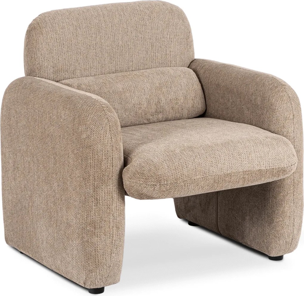 Ciemnobeżowy fotel wypoczynkowy do pokoju N3-R82