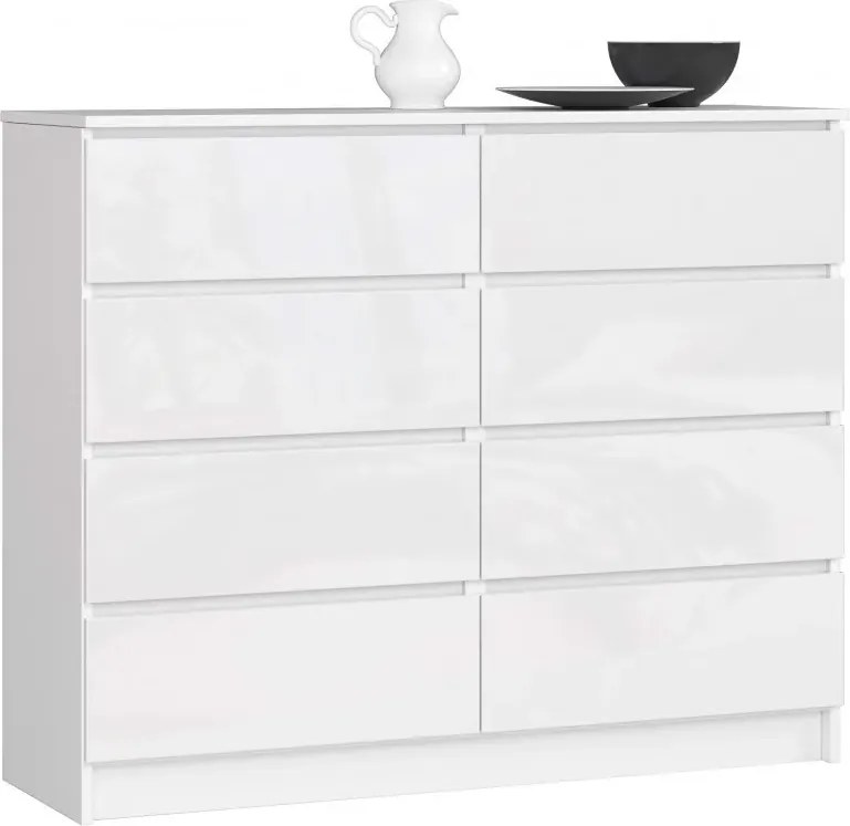 Biała komoda w połysku do salonu N7-Z12