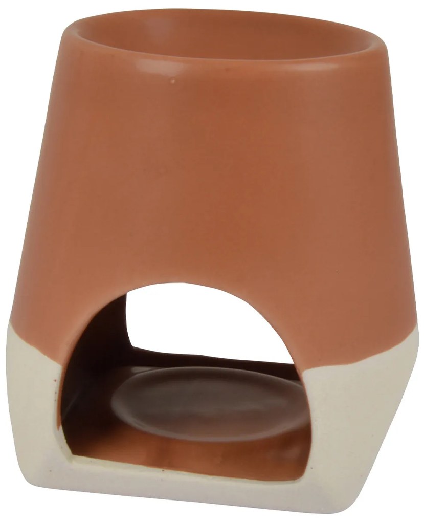 Ceramiczny kominek na tealight i wosk zapachowy, 10,5 cm