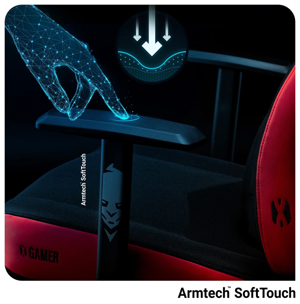 Fotel gamingowy Diablo X-Gamer 2.0 Normal Size, Deep Red
