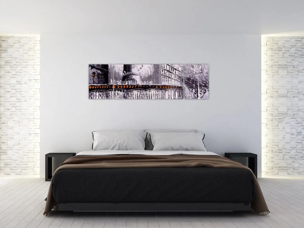 Obraz - Obraz olejny przedstawiający miasto II. (170x50 cm)