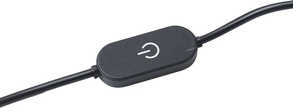 Designerska lampa stołowa beżowa z wbudowaną diodą LED z 3-stopniową regulacją jasności - Boomerang