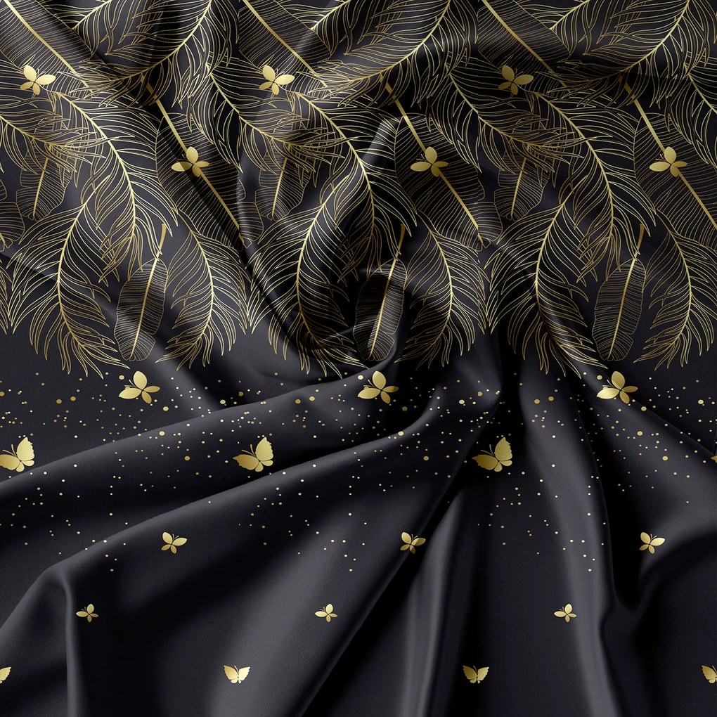 PrzytulneMieszkanie.pl PrzytulneMieszkanie.pl Pościel z mikrowłókna VISATA czarna Rozmiar pościeli: 70 x 80 cm | 140 x 200 cm