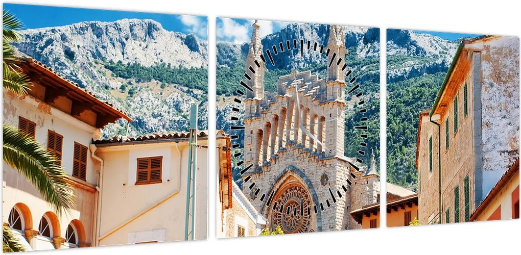 Obraz - Sóller, Majorka (z zegarem) (90x30 cm)