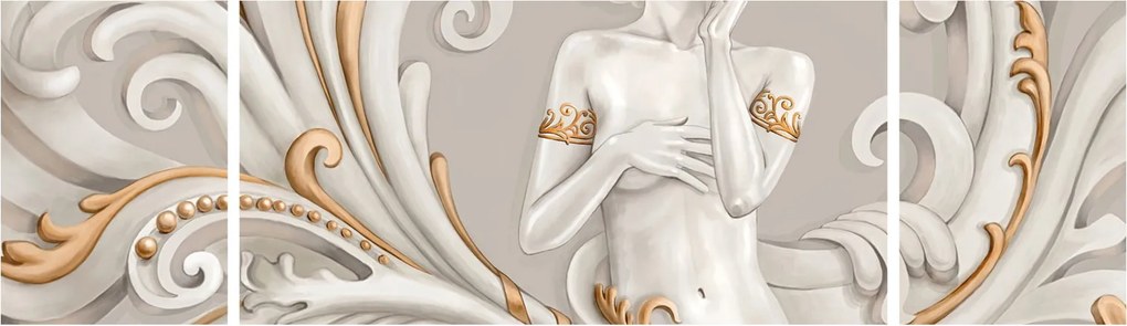 Obraz bogini na ozdobnym tle (170x50 cm)
