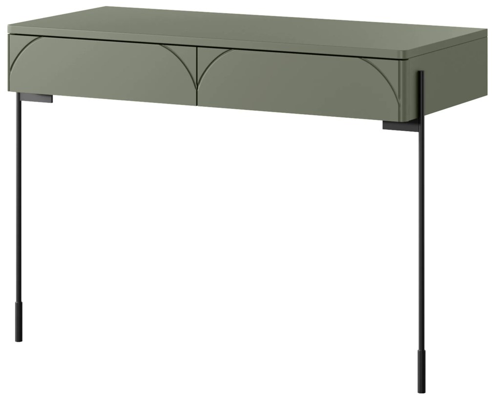 Toaletka Sonatia 100 cm z dwoma szufladami - oliwka