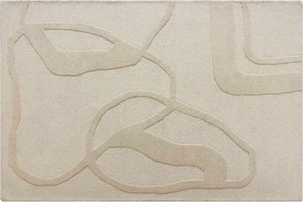 Dywan tuftowany 100% wełna - 200 x 290 cm - Beżowy - 2200g/m² - ALINOR