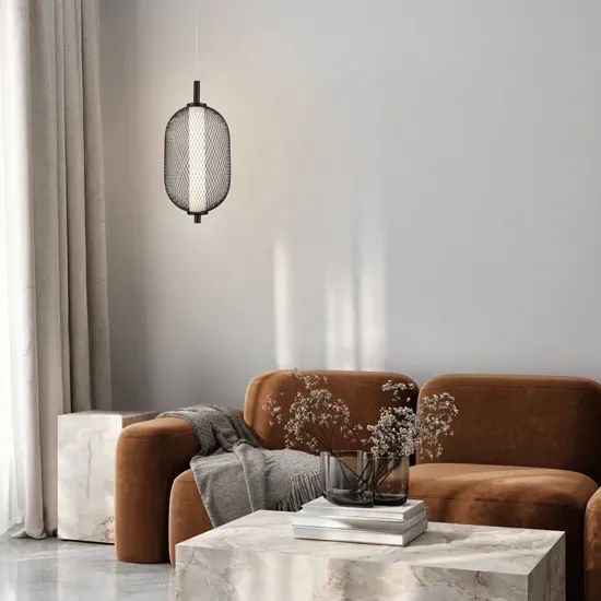 Loftowy czarny żyrandol wiszący - 4X M103 W9-G50