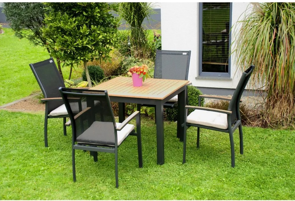 Doppler EXPERT WOOD antracyt - gastro stół aluminiowy 90x90x75cm - Towar z drobną wadą (N519)