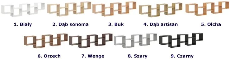 Czarna minimalistyczna półka ścienna Ikrov 4X