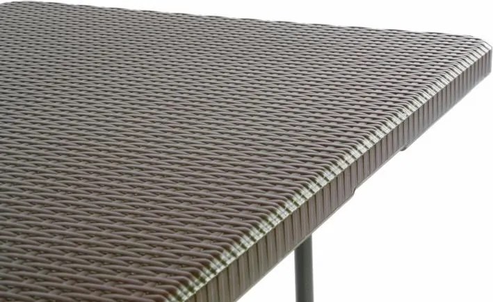 Ogrodowy stół składany z ratanowym wzorem - 180 x 75 cm