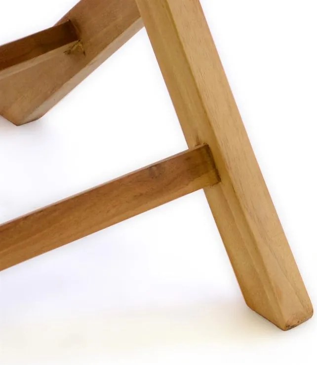 DIVERO Zestaw 4 składanych krzeseł ogrodowych z drewna tekowego