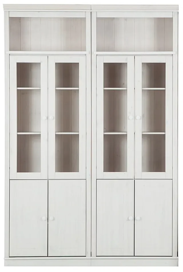Biała witryna z litego drewna sosnowego 148x223 cm Anita – Støraa