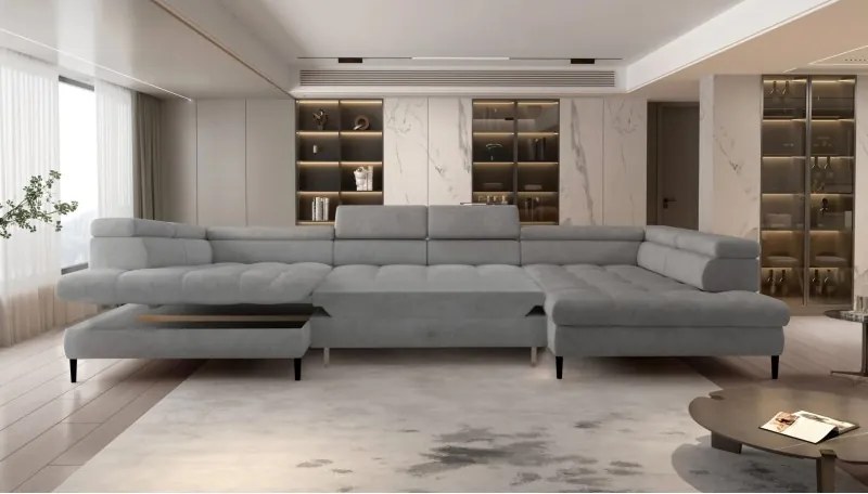 Narożnik VOSS XL U Prawostronny z układ spania pojemnikiem WERSAL