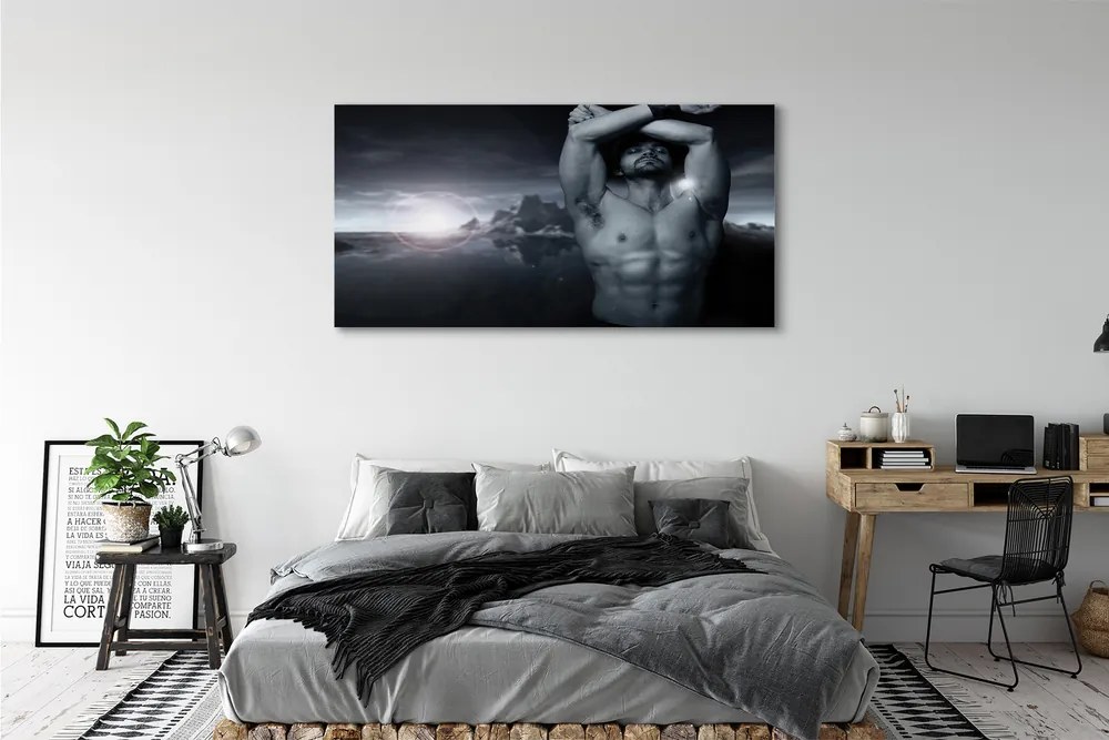 Zdjęcie na płótnie Mężczyzna w Górach