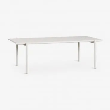 Prostokątny Stół Jadalniany 235x105 Cm Ze Stali Tossa Gardenia Biel - Sklum