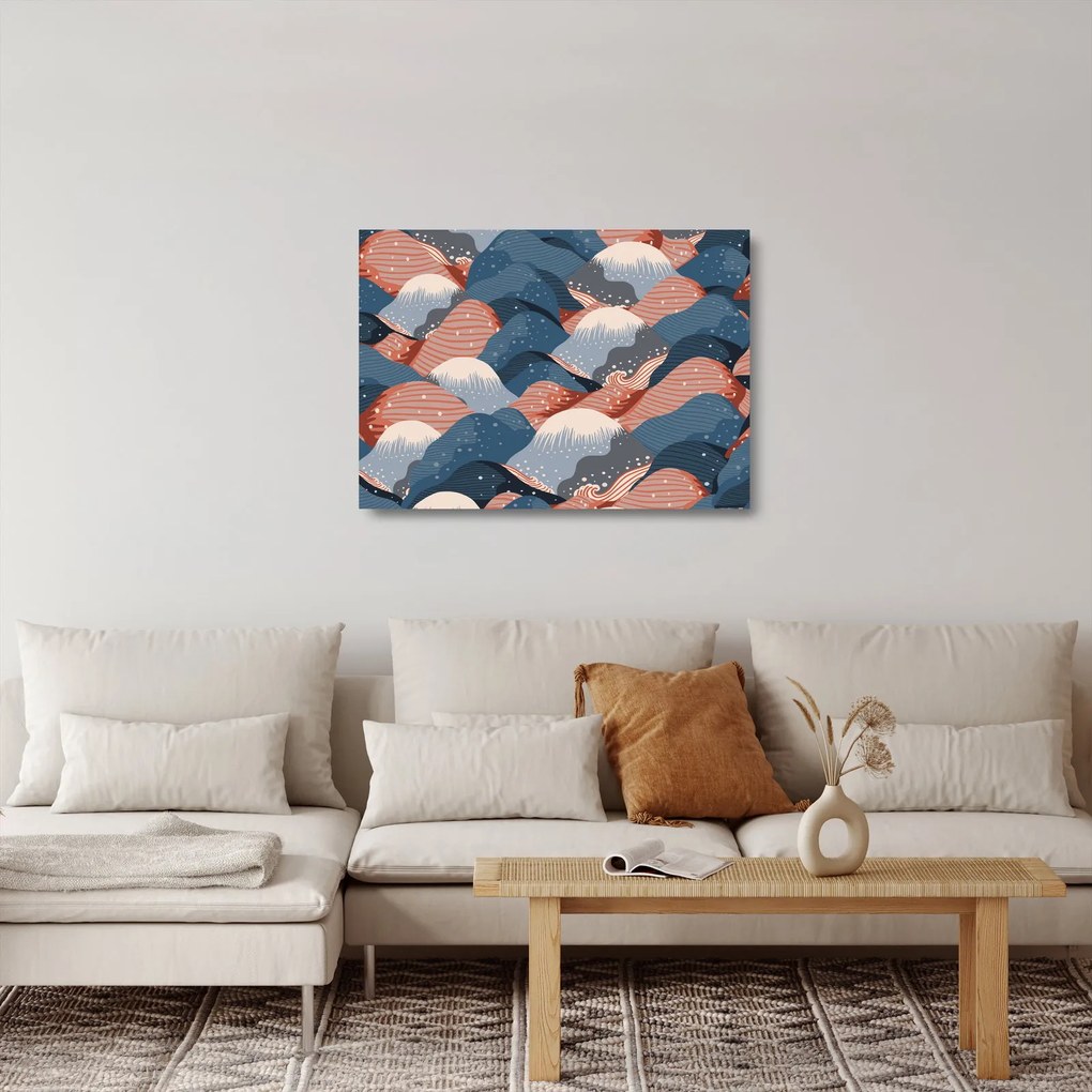 Obraz na szkle - Japońskie fale (70x50 cm)