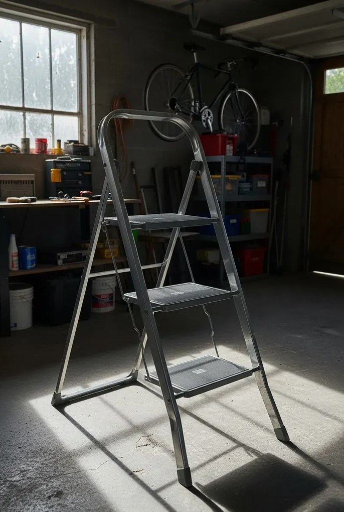 Trzystopniowa Drabina Aluminiowa H3-D56