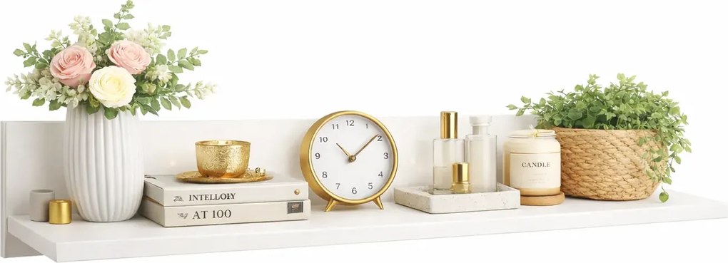 Biała Minimalistyczna Półka Ścienna P7-W29