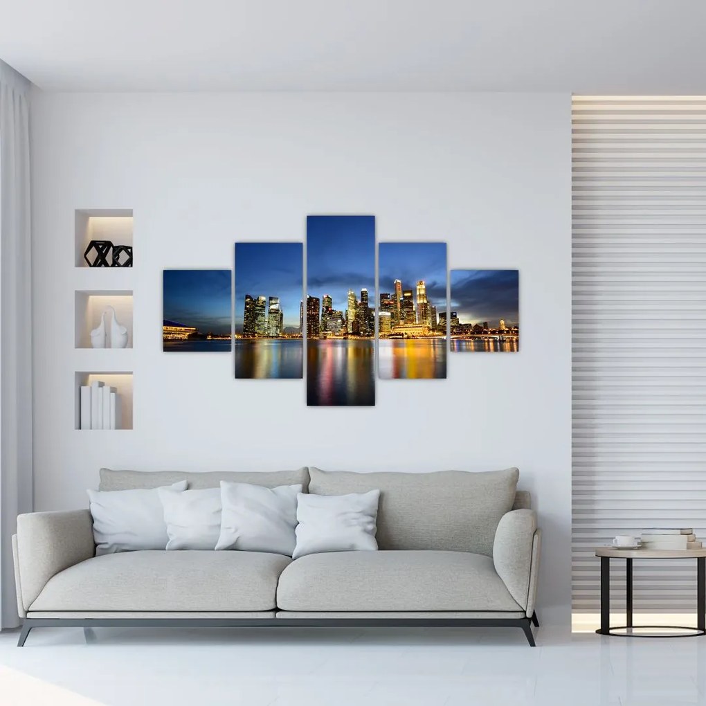 Obraz miasta nocą (125x70 cm)