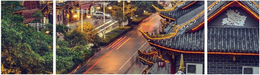 Obraz - Qintai Road, Chengdu, Chiny (170x50 cm)