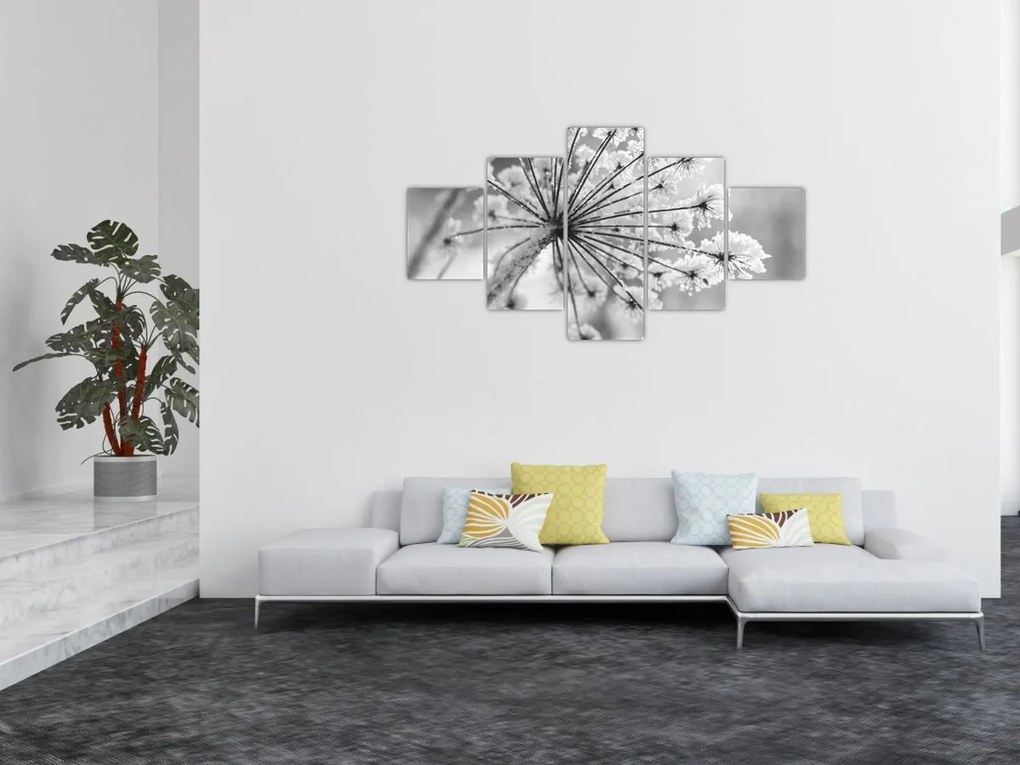 Obraz - Kwiat w zimie (125x70 cm)