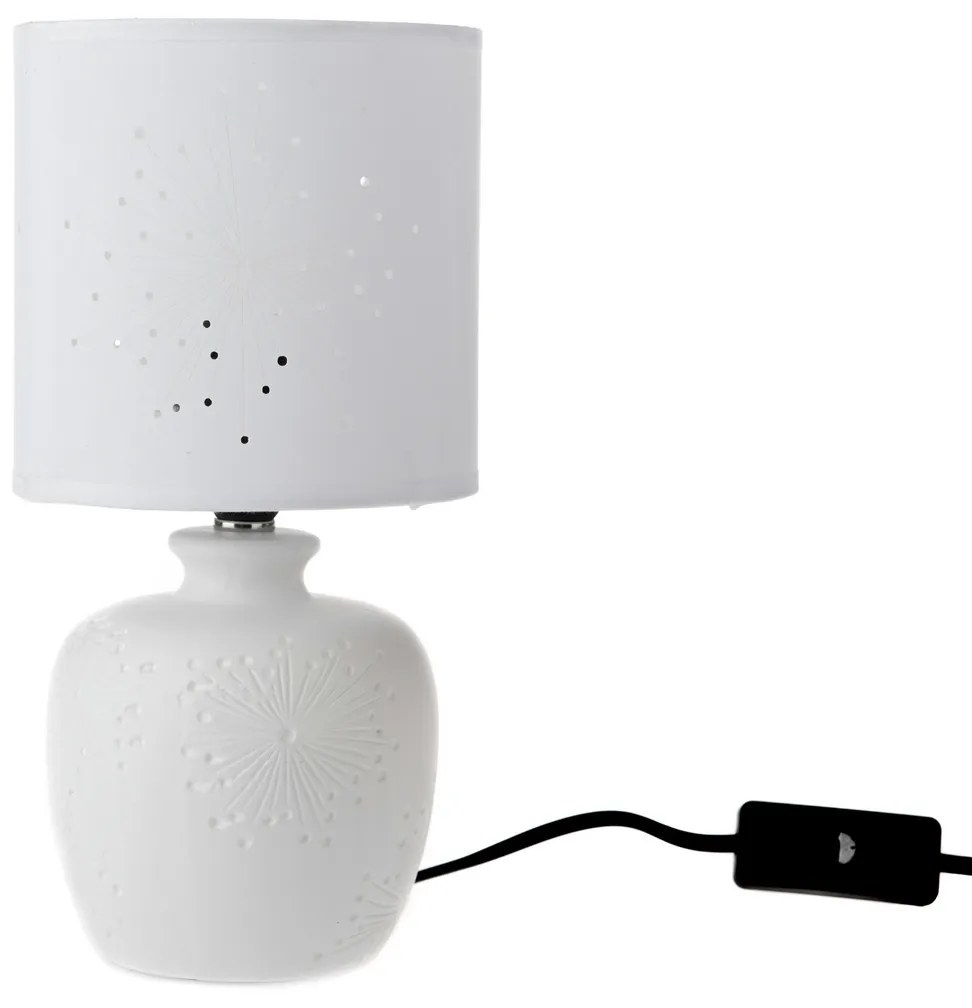Ceramiczna lampa stołowa Galaxy, biały, 13 x 26,5 x 13 cm