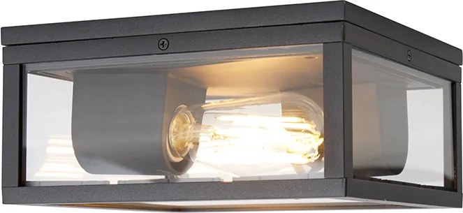 Industrialna lampa sufitowa czarna IP44 2-światła - Charlois