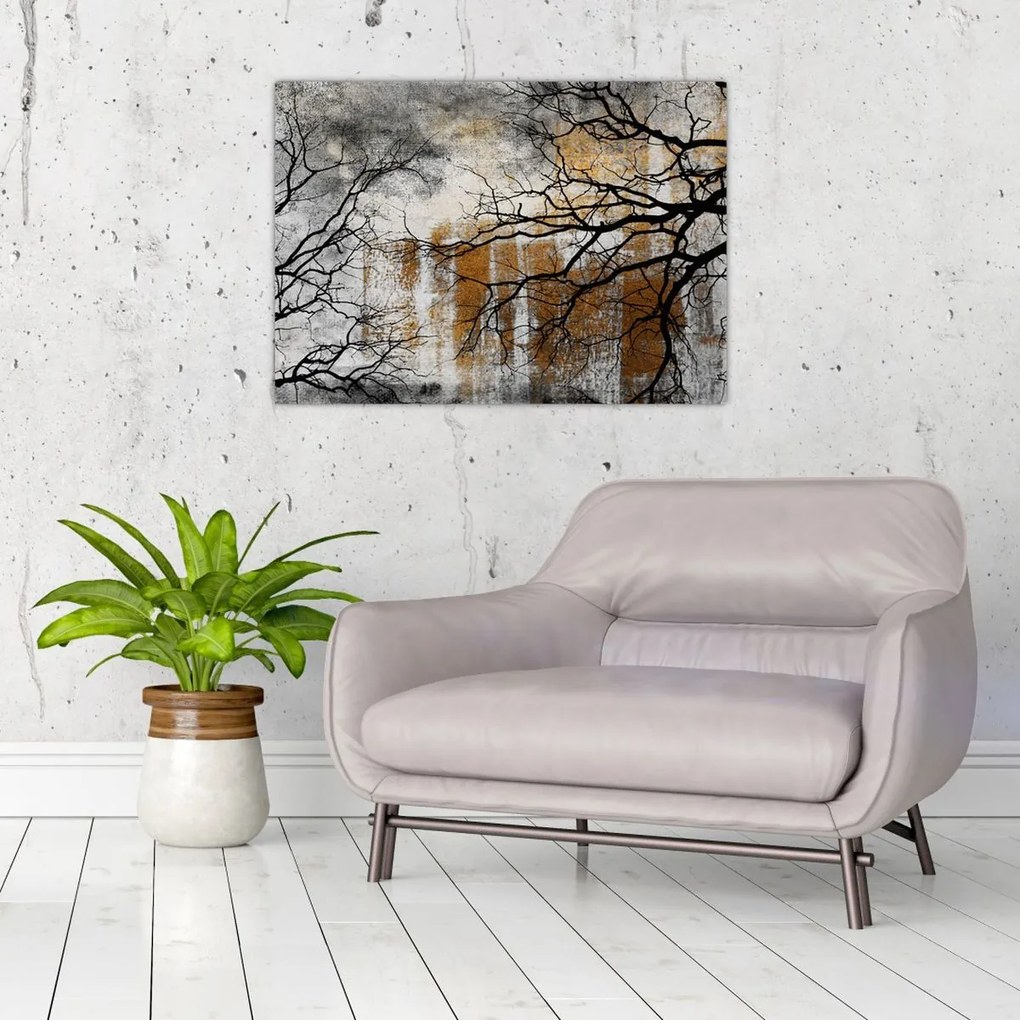 Obraz - Sylwetki drzew (70x50 cm)