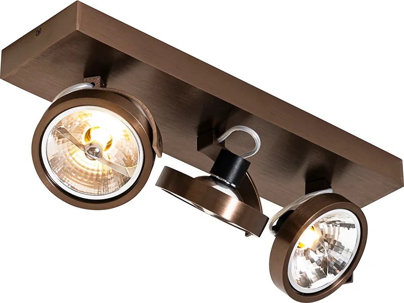 Designerski reflektor ciemny brąz 3-punktowy obrotowy i pochylny - Go