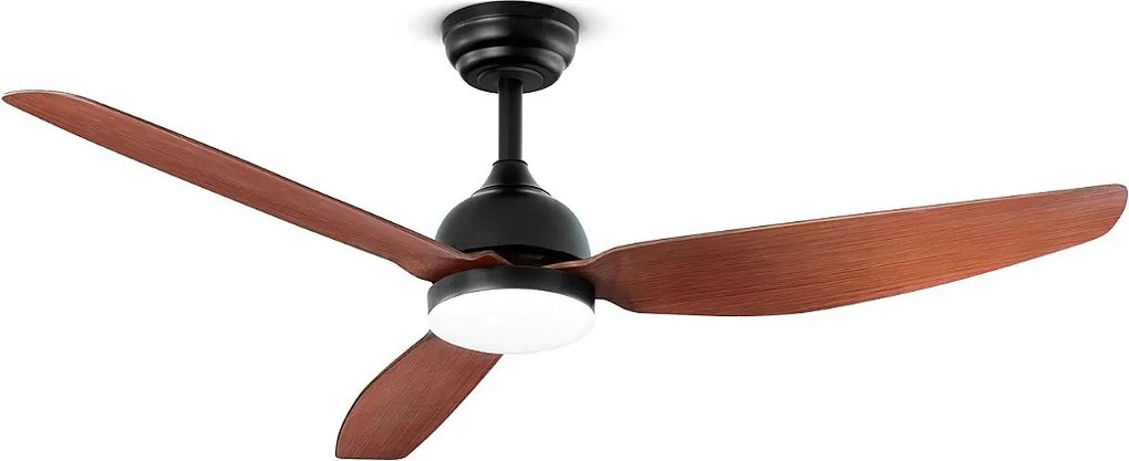 Wentylator sufitowy Perenz 7189 N CT w kolorze czarnym z oświetleniem - Ø 132 cm, 3 łopatki, 6 prędkości, silnik prądu stałego 40 W, cichy