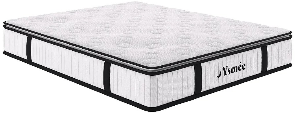Materac ze sprężynami kieszeniowymi ze zintegrowaną nakładką na materac AMERICAM DREAM marki YSMÉE 160 × 200 cm