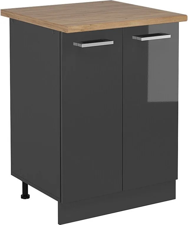 Szafki kuchenne antracyt wysoki połysk 60x60x81.6 r-line