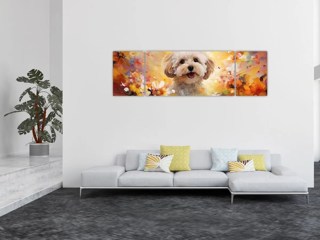 Obraz - Szczęśliwy pies (170x50 cm)