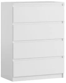 Komoda BASIC 4 szuflady – Biała | 71x97x40 cm