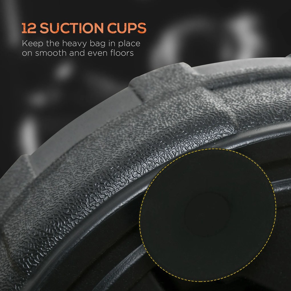 SPORTNOW Piłka treningowa, regulowana wysokość 147-165cm, podstawa do napełniania, Stal, Czerwony+Czarny+Biały