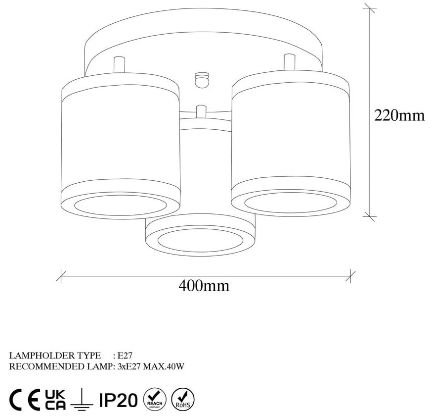 Lampa sufitowa w kolorze brązu Way – Opviq lights