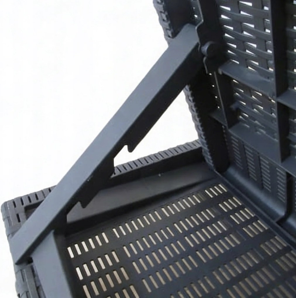 Leżak ogrodowy basenowy Aquaris SL-01 składany, kolor szary