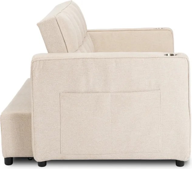 Fotel do Spania ASTER Rozkładany Amerykanka Beżowy Nowoczesny