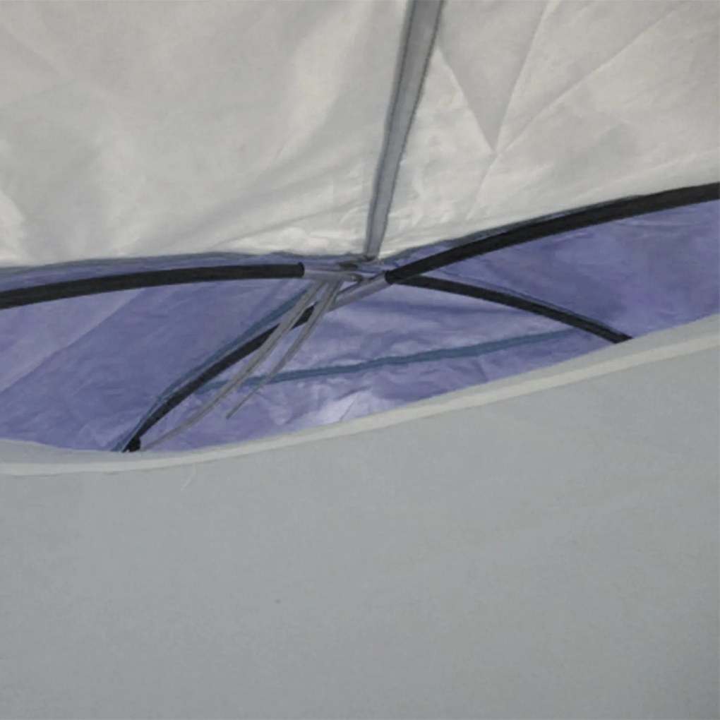 Outsunny Namiot kempingowy dla 3-4 osób, solidny, z torbą, 2 otwory, akcesoria, Niebieski