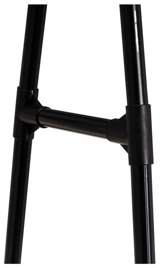 Czarny metalowy stojak na ubrania na kółkach 84x43x156 cm – Casa Selección