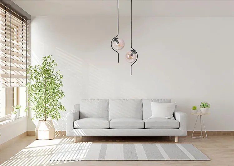 Bursztynowa designerska lampa wisząca - 3X A473 H0-B17