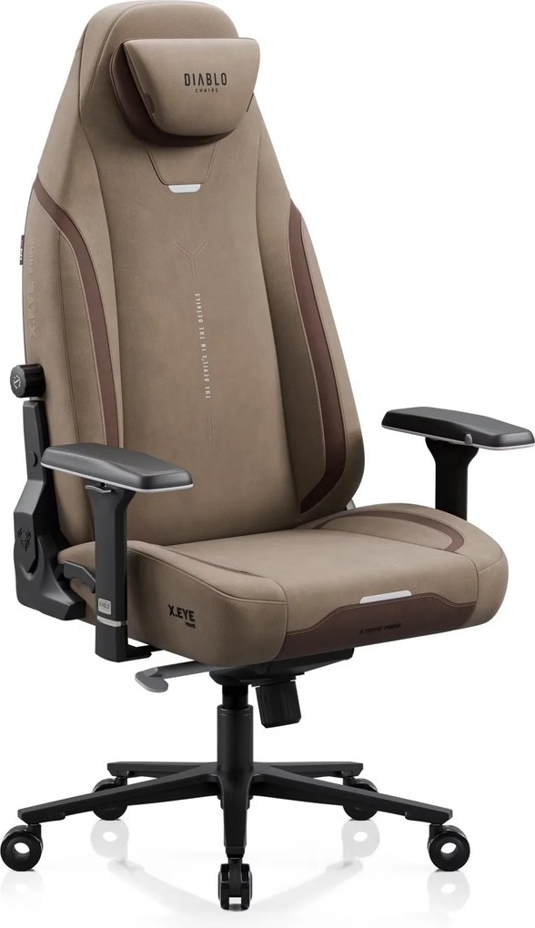Fotel gamingowy materiałowy Diablo X-Eye Prime Normal Size, Elephant Grey